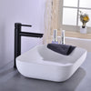 Bathroom Brass Basin Mixer Taps Deck Mounted Hot&Cold Sink Faucet Matte Black,UK