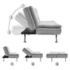 Click Clack Linen 2-3 Seater Sofa Bed Upholstered Recliner Double Sleeper Couch
