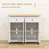 Rolling Kitchen Island Cart Trolley Unit Countertop Storage Cabinet Drawers Rack