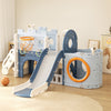 Toddler Slide Set,8in1 Kids Slide Playset wBasketball Hoop and Tunnel Playground