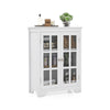 Bathroom Floor Cabinet Freestanding Display Storage Cabinet w/ Doors