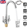 Sink Mixer Taps Swivel Spout Single Lever Tap Mono Chrome Faucet Modern Kitchen