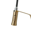 Brush Gold Monobloc Kitchen Sink Mixer Tap with Pull Out Hose Spray Single Lever