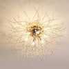 LED Ceiling Light Firework Pendant Vintage Lampshade Chandelier Crystal Droplets