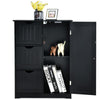 Storage Cabinet Bathroom Floor Cabinet Freestanding Storage Cupboard w/ 3 Drawer