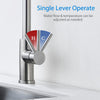 Kitchen Sink Taps Pull Out Spray Single Lever Faucets Mono Mixer Stainless Steel