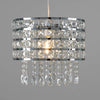 Giggi Modern Chrome Ceiling Light Shade with Clear Acrylic Crystals Lampshades