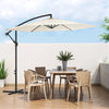 10FT 6 Rib Banana Parasol Sun Shade Patio Hanging Umbrella Cantilever Garden Ypv