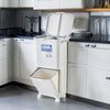 Kitchen Rubbish Waste Bin Recycling Dual Multi Compartment Pedal Dustbins Wheels
