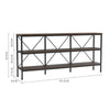 3 Tier Free Standing Hallway Console Table Living Room Shelf Display Metal Frame