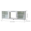 TV Stand 164cm Unit Cabinet w/ Fire Electric Fireplace & 12 Colour LED Lights UK