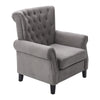 Upholstered Wing Back Armchair Velvet Quilted Wingback Single Sofa Cuddle Chairs