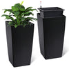 Set of 2 Tall Planter Plant Flower Pot Outdoor Garden Weatherproof 76 cm
