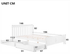 4ft6 Double Size Wooden Solid Pine White Bed Frame Storage Bed With 2 Drawers