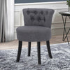 Linen Dressing Table Stool Vanity Chair Makeup Stool Bedroom Piano Padded Seat