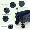 Folding Collapsible Wagon Utility Camping Beach Shopping Cart Adjustable Handle