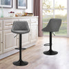 Set of 2 Bar Stools Chairs Adjustable Barstool Set with Black Footrest & Base UK