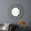 Mirror Large Round Wall Antique Vintage Gold Metal Frame Modern 3D Mirror 88.5cm