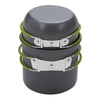 Camping Cookware Mess Stove Kit 14PCS Aluminum Cooking Pot Fry Pan Bowl BBQ Set