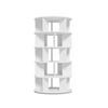 5 Tiers Rotatable Round Shoe Rack for Living Room,White