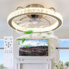 LED Ceiling Fan Light Dimmable Living Room Chandelier Lamp With Remote Atbtwajbu
