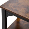 Vintage 3 Piece Breakfast Counter Bar Table and Stools Set with Storage Shelves