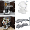 2 Tiers Corner Pull-Out Shelving Unit Kitchen Storage Cabinet Widths 900-1000mm