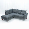 L-Shaped Corner Sofa, Sectional Couch with Built-in USB Port Chaise