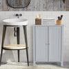 Bathroom Freestanding Storage Organizer Floor Storage Cabinet Black Grey