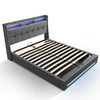 STORAGE GAS LIFT UP 4FT6 KING SIZE METAL BED FRAME W/ LED LIGHTS Gwcyfmortsucpst