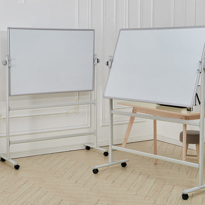 Magnetic Revolving Mobile Whiteboard Aluminium Frame& Dry Wipe Notice Memo Board