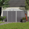 10 x 12 FT Galvanised Metal Steel Sheds Multi-Purpose Storage Shed with Door S