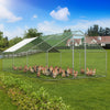 Walk In Chicken Run Galvanized Chicken Coop Hen House w/ Galvanized Frame & Lock