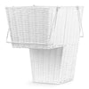 Storage Baskets Resin Wicker Woven Hamper Box Organiser Stairs Laundry UK