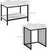 New Loft Range Modern Set Of 2 Marble Effect Nest Of Table With Metal Frame