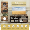 TV Stand for TVs up to 40 Inches Wooden Media Console Table Entertainment Center