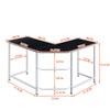 Computer Desk Office Study Workstation Metal Legs Home Corner Table Stand MDF