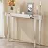UK Modern Mirrored Glass Console Table Glam Dressing Table Bedroom Make-Up Table