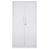 VEVOR Metal Storage Cabinet w/ 3 Keys Adjustable Shelves & Magnetic Door White