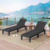 Patio Recliner Lounger Chaise Lounge Chairs Set of 2-Black