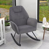 Rocking Chair Recliner Armchair Velvet Upholstered Single Sofa Solid w/Wood Legs