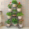 9 Pot Metal Plant Stand Home Outdoor Garden Flower Pot Shelf Display Rack