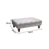 Long Tufted Bench Table Velvet Upholstered Bedroom Ottoman Footstool Kids Chair