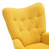 Nordic Accent Chair Wing Back Armchair with Wood Frame Living Room Fireside Sofa