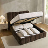 Dusk Cheshire Cappuccino Velvet Double Ottoman Storage Bed RRP £799