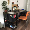 Industrial Computer Desk Rustic Metal Furniture Vintage Compact Office Study Leg