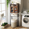 Over-The-Toilet Storage Cabinet Freestanding Bathroom Organizer W/ 2 Mesh doors