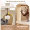 Cat Tree Kitty Tower Activity Center with Condo Scratching Posts White