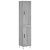 Highboard Grey Sonoma 34.5x34x180 cm Engineered Wood vidaXL