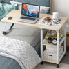 Drop Leaf C-Shape Sofa Side Table Height Adjustable Overbed Tabletop Laptop Desk